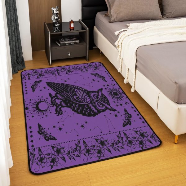 Castle Fairy White Black Dragon Area Rug 3'x5', Boho Sun Moon Stars Galaxy Non Slip Rug for Kids Teen Boys Women Men,Western Animals Indoor Floor Mat for Dining Room Backyard Decor - Image 10
