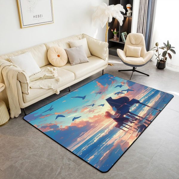 Doctor Nurse Gift Living Room Rugs 3x5 Doctor Gift Area Rug for Kids Teen Physician Nurse Graduation Gift Carpet Runner Non Slip Fashion Blue Decorative Accent Rug Bedroom Decor - Image 81