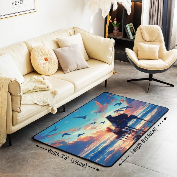 Doctor Nurse Gift Living Room Rugs 3x5 Doctor Gift Area Rug for Kids Teen Physician Nurse Graduation Gift Carpet Runner Non Slip Fashion Blue Decorative Accent Rug Bedroom Decor - Image 82