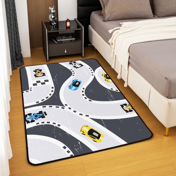 Number Map Area Rug 3'x5',Cute Dinosaur Decor Non Shedding Rug for Kids Teen Adults,Cartoon Animals Decorative Carpet for Playroom Bedroom Dining Room - Image 10