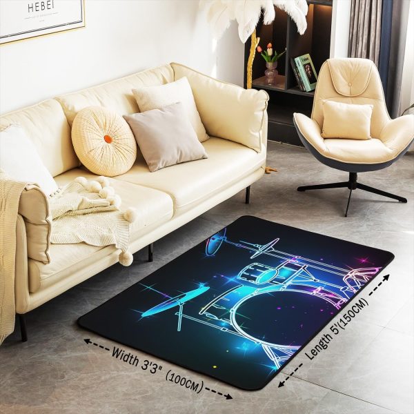 Doctor Nurse Gift Living Room Rugs 3x5 Doctor Gift Area Rug for Kids Teen Physician Nurse Graduation Gift Carpet Runner Non Slip Fashion Blue Decorative Accent Rug Bedroom Decor - Image 123