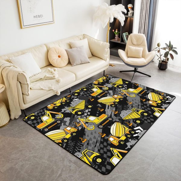 Number Map Area Rug 3'x5',Cute Dinosaur Decor Non Shedding Rug for Kids Teen Adults,Cartoon Animals Decorative Carpet for Playroom Bedroom Dining Room - Image 18