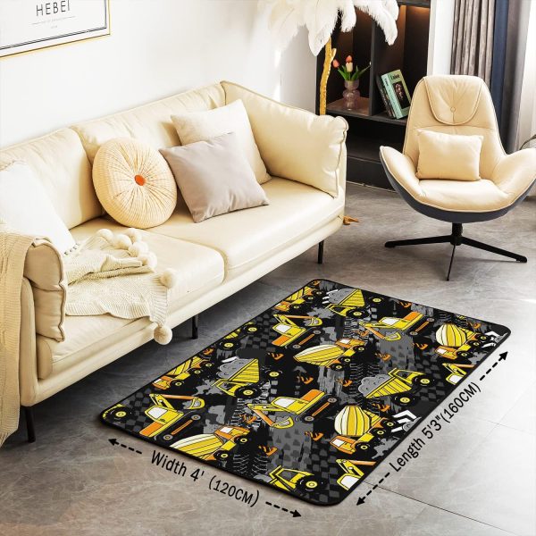 Number Map Area Rug 3'x5',Cute Dinosaur Decor Non Shedding Rug for Kids Teen Adults,Cartoon Animals Decorative Carpet for Playroom Bedroom Dining Room - Image 19