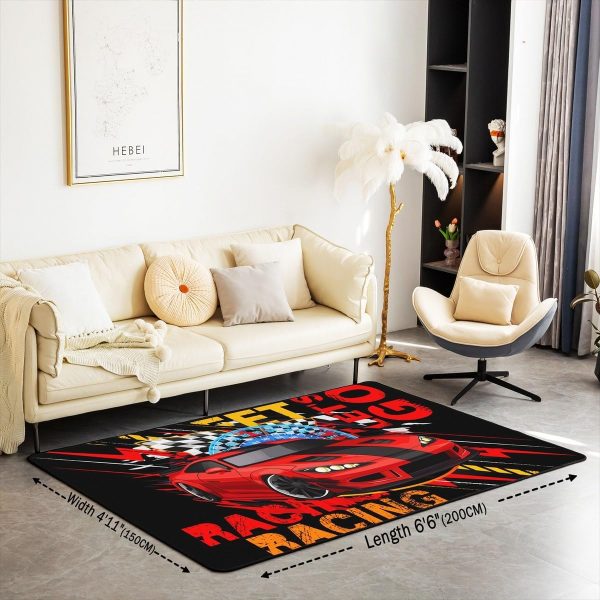 Number Map Area Rug 3'x5',Cute Dinosaur Decor Non Shedding Rug for Kids Teen Adults,Cartoon Animals Decorative Carpet for Playroom Bedroom Dining Room - Image 41