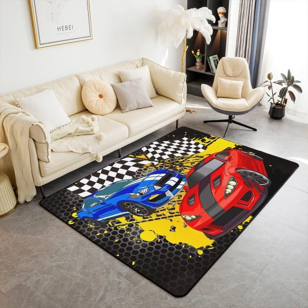 Number Map Area Rug 3'x5',Cute Dinosaur Decor Non Shedding Rug for Kids Teen Adults,Cartoon Animals Decorative Carpet for Playroom Bedroom Dining Room - Image 50
