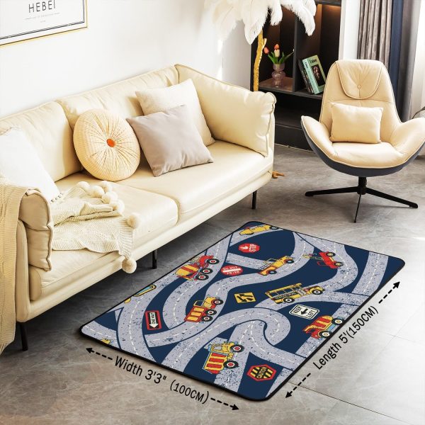 Number Map Area Rug 3'x5',Cute Dinosaur Decor Non Shedding Rug for Kids Teen Adults,Cartoon Animals Decorative Carpet for Playroom Bedroom Dining Room - Image 74