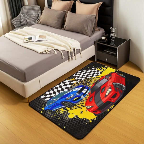 Number Map Area Rug 3'x5',Cute Dinosaur Decor Non Shedding Rug for Kids Teen Adults,Cartoon Animals Decorative Carpet for Playroom Bedroom Dining Room - Image 84