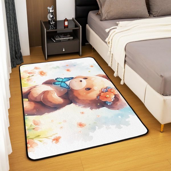Clothes Sewing Theme Area Rug 5x7 Needle and Thread Rug for Bedroom Sewing Machine Carpet Non Slip Rustic Farmhouse Floor Mat Decorative Accent Rug Non Shedding - Image 15