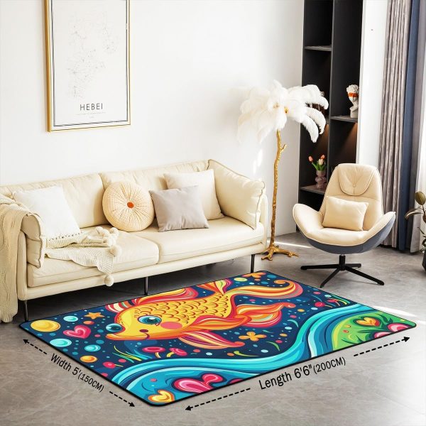 Clothes Sewing Theme Area Rug 5x7 Needle and Thread Rug for Bedroom Sewing Machine Carpet Non Slip Rustic Farmhouse Floor Mat Decorative Accent Rug Non Shedding - Image 17