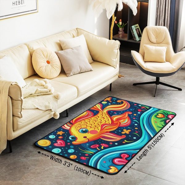 Clothes Sewing Theme Area Rug 5x7 Needle and Thread Rug for Bedroom Sewing Machine Carpet Non Slip Rustic Farmhouse Floor Mat Decorative Accent Rug Non Shedding - Image 18