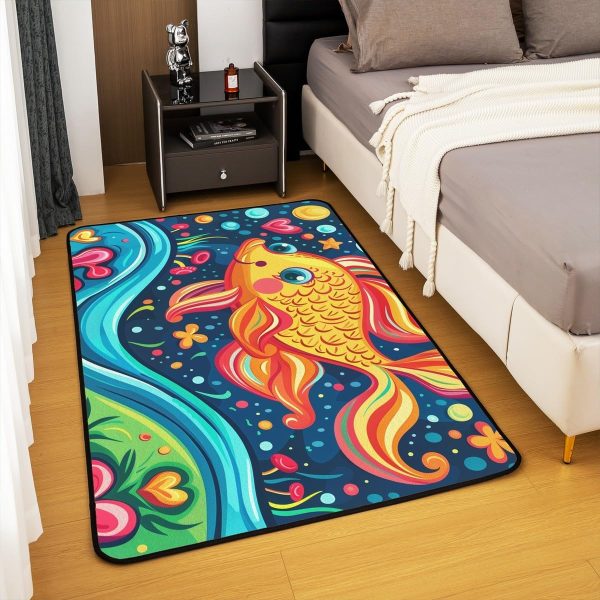 Clothes Sewing Theme Area Rug 5x7 Needle and Thread Rug for Bedroom Sewing Machine Carpet Non Slip Rustic Farmhouse Floor Mat Decorative Accent Rug Non Shedding - Image 19