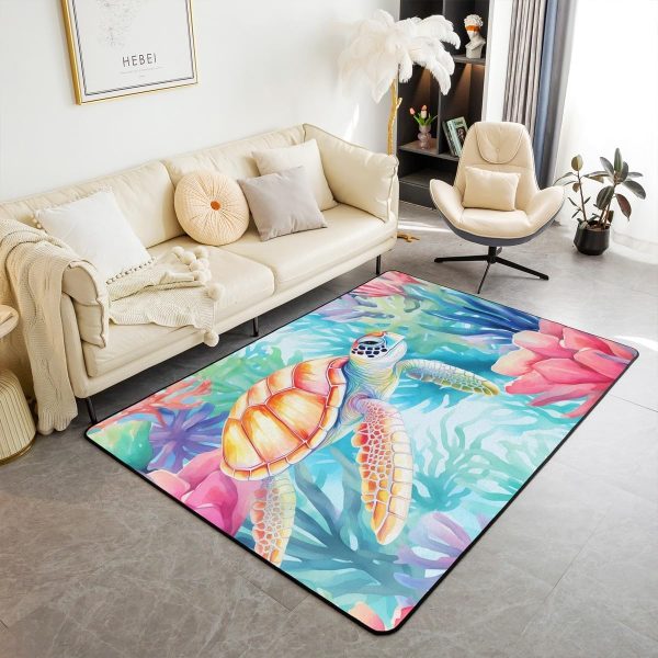 Clothes Sewing Theme Area Rug 5x7 Needle and Thread Rug for Bedroom Sewing Machine Carpet Non Slip Rustic Farmhouse Floor Mat Decorative Accent Rug Non Shedding - Image 20