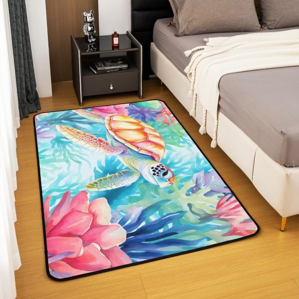 Clothes Sewing Theme Area Rug 5x7 Needle and Thread Rug for Bedroom Sewing Machine Carpet Non Slip Rustic Farmhouse Floor Mat Decorative Accent Rug Non Shedding - Image 23