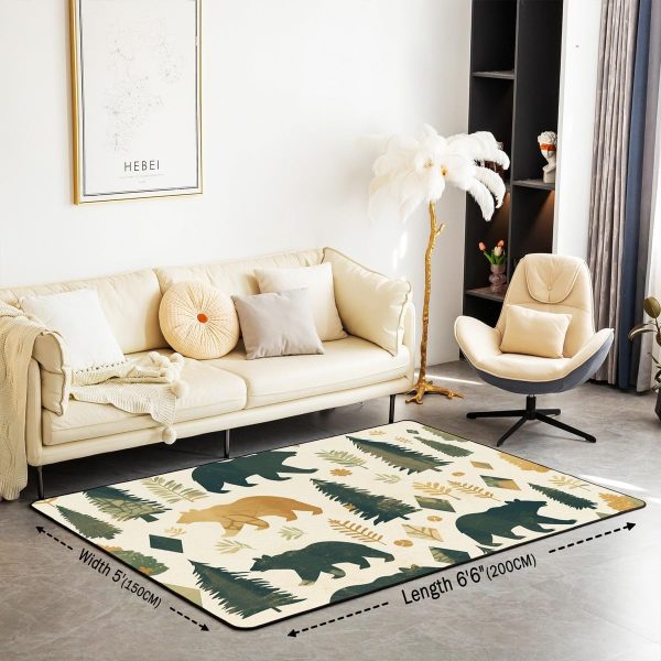Clothes Sewing Theme Area Rug 5x7 Needle and Thread Rug for Bedroom Sewing Machine Carpet Non Slip Rustic Farmhouse Floor Mat Decorative Accent Rug Non Shedding - Image 25
