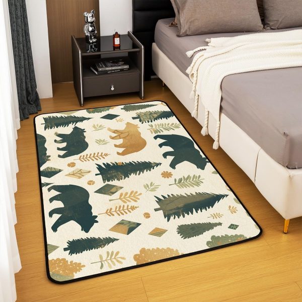 Clothes Sewing Theme Area Rug 5x7 Needle and Thread Rug for Bedroom Sewing Machine Carpet Non Slip Rustic Farmhouse Floor Mat Decorative Accent Rug Non Shedding - Image 27