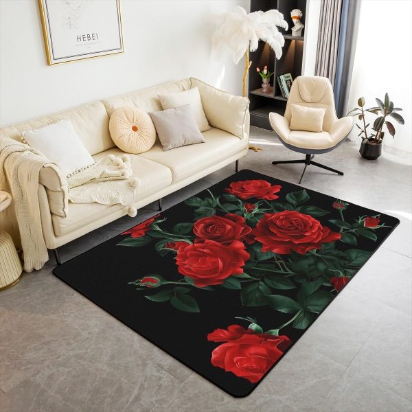 Clothes Sewing Theme Area Rug 5x7 Needle and Thread Rug for Bedroom Sewing Machine Carpet Non Slip Rustic Farmhouse Floor Mat Decorative Accent Rug Non Shedding - Image 68