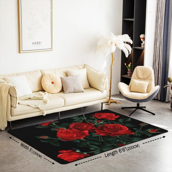 Clothes Sewing Theme Area Rug 5x7 Needle and Thread Rug for Bedroom Sewing Machine Carpet Non Slip Rustic Farmhouse Floor Mat Decorative Accent Rug Non Shedding - Image 69