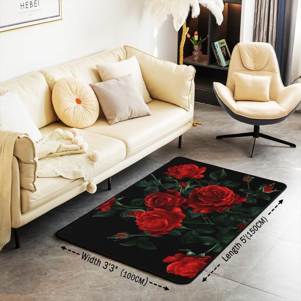 Clothes Sewing Theme Area Rug 5x7 Needle and Thread Rug for Bedroom Sewing Machine Carpet Non Slip Rustic Farmhouse Floor Mat Decorative Accent Rug Non Shedding - Image 70