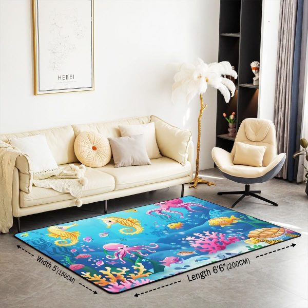 Clothes Sewing Theme Area Rug 5x7 Needle and Thread Rug for Bedroom Sewing Machine Carpet Non Slip Rustic Farmhouse Floor Mat Decorative Accent Rug Non Shedding - Image 81