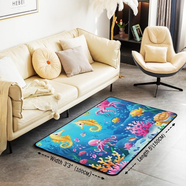 Clothes Sewing Theme Area Rug 5x7 Needle and Thread Rug for Bedroom Sewing Machine Carpet Non Slip Rustic Farmhouse Floor Mat Decorative Accent Rug Non Shedding - Image 82