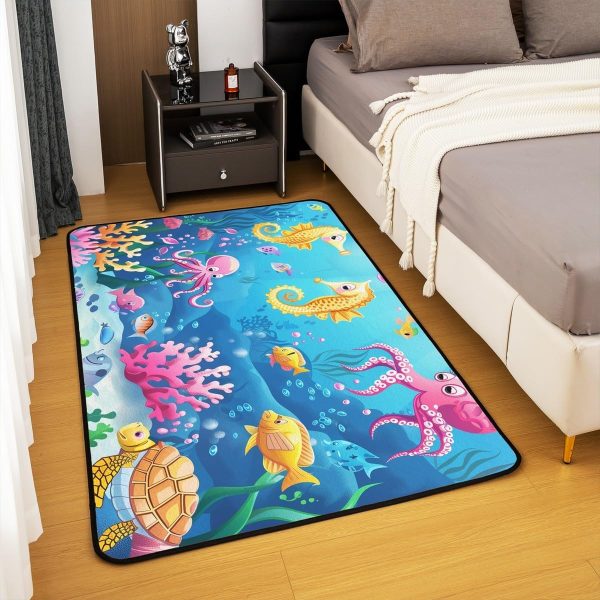 Clothes Sewing Theme Area Rug 5x7 Needle and Thread Rug for Bedroom Sewing Machine Carpet Non Slip Rustic Farmhouse Floor Mat Decorative Accent Rug Non Shedding - Image 83