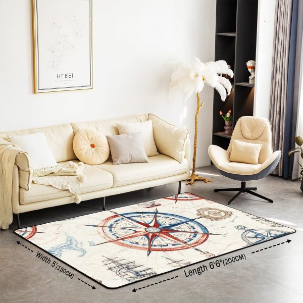 Clothes Sewing Theme Area Rug 5x7 Needle and Thread Rug for Bedroom Sewing Machine Carpet Non Slip Rustic Farmhouse Floor Mat Decorative Accent Rug Non Shedding - Image 93
