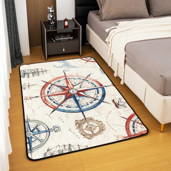 Clothes Sewing Theme Area Rug 5x7 Needle and Thread Rug for Bedroom Sewing Machine Carpet Non Slip Rustic Farmhouse Floor Mat Decorative Accent Rug Non Shedding - Image 95
