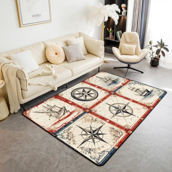 Clothes Sewing Theme Area Rug 5x7 Needle and Thread Rug for Bedroom Sewing Machine Carpet Non Slip Rustic Farmhouse Floor Mat Decorative Accent Rug Non Shedding - Image 112