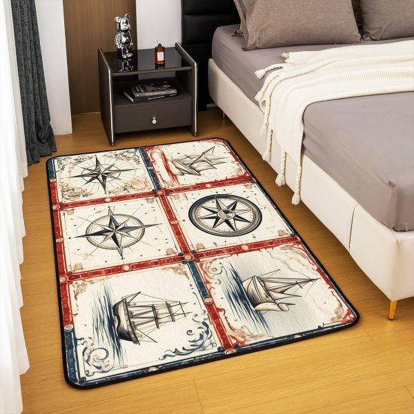 Clothes Sewing Theme Area Rug 5x7 Needle and Thread Rug for Bedroom Sewing Machine Carpet Non Slip Rustic Farmhouse Floor Mat Decorative Accent Rug Non Shedding - Image 115