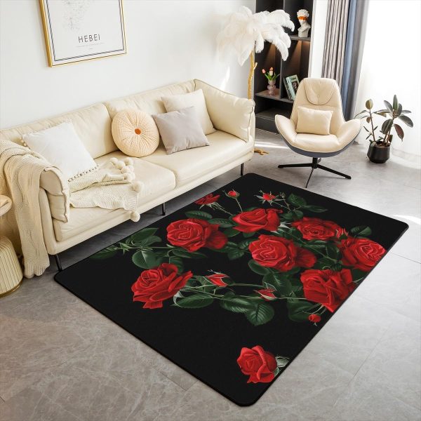 Clothes Sewing Theme Area Rug 5x7 Needle and Thread Rug for Bedroom Sewing Machine Carpet Non Slip Rustic Farmhouse Floor Mat Decorative Accent Rug Non Shedding - Image 120