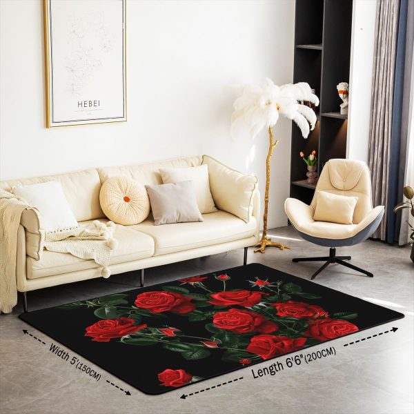 Clothes Sewing Theme Area Rug 5x7 Needle and Thread Rug for Bedroom Sewing Machine Carpet Non Slip Rustic Farmhouse Floor Mat Decorative Accent Rug Non Shedding - Image 121