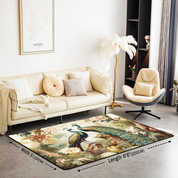Watercolor Dragon Living Room Rugs 3x5 Chinese Style Area Rug for Kids Teen Retro Tradition Theme Carpet Runner Non Slip Dragon Pattern Decorative Accent Rug Bedroom Decor - Image 16