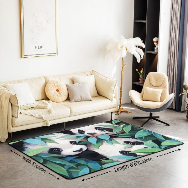 Watercolor Dragon Living Room Rugs 3x5 Chinese Style Area Rug for Kids Teen Retro Tradition Theme Carpet Runner Non Slip Dragon Pattern Decorative Accent Rug Bedroom Decor - Image 56