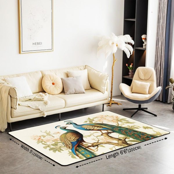 Watercolor Dragon Living Room Rugs 3x5 Chinese Style Area Rug for Kids Teen Retro Tradition Theme Carpet Runner Non Slip Dragon Pattern Decorative Accent Rug Bedroom Decor - Image 80