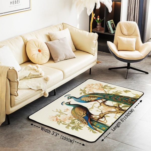 Watercolor Dragon Living Room Rugs 3x5 Chinese Style Area Rug for Kids Teen Retro Tradition Theme Carpet Runner Non Slip Dragon Pattern Decorative Accent Rug Bedroom Decor - Image 81