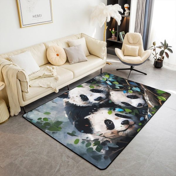 Watercolor Dragon Living Room Rugs 3x5 Chinese Style Area Rug for Kids Teen Retro Tradition Theme Carpet Runner Non Slip Dragon Pattern Decorative Accent Rug Bedroom Decor - Image 95