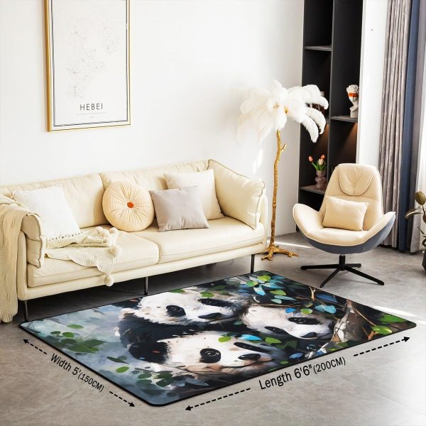 Watercolor Dragon Living Room Rugs 3x5 Chinese Style Area Rug for Kids Teen Retro Tradition Theme Carpet Runner Non Slip Dragon Pattern Decorative Accent Rug Bedroom Decor - Image 96