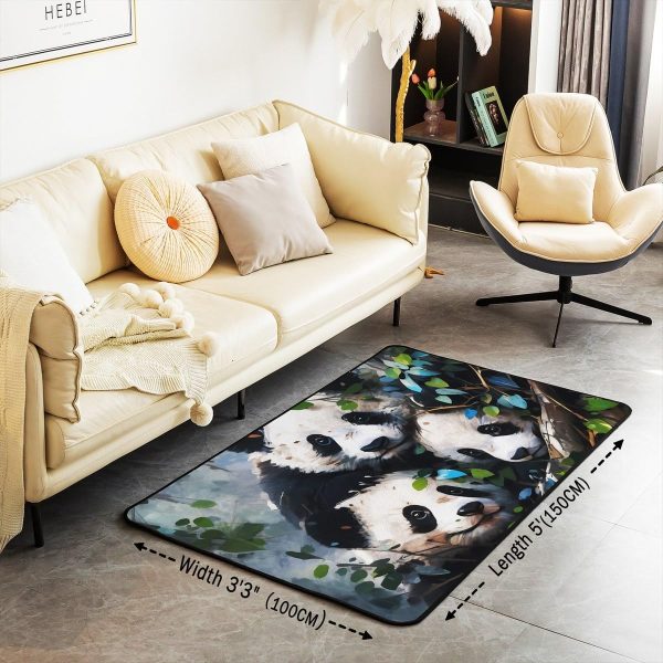 Watercolor Dragon Living Room Rugs 3x5 Chinese Style Area Rug for Kids Teen Retro Tradition Theme Carpet Runner Non Slip Dragon Pattern Decorative Accent Rug Bedroom Decor - Image 97