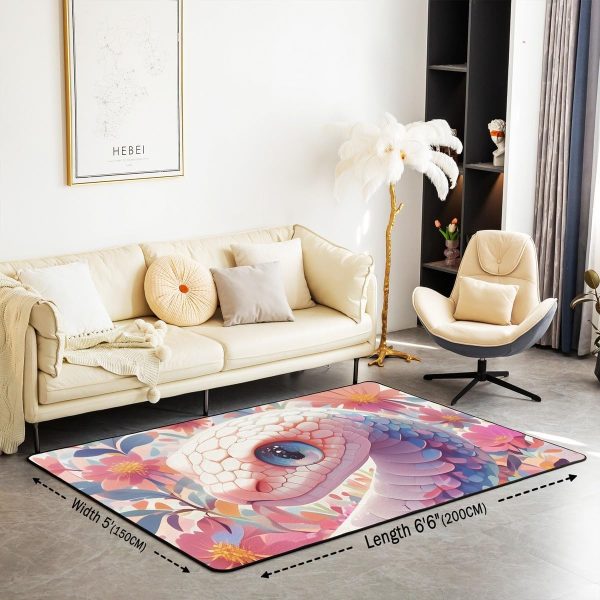 Watercolor Dragon Living Room Rugs 3x5 Chinese Style Area Rug for Kids Teen Retro Tradition Theme Carpet Runner Non Slip Dragon Pattern Decorative Accent Rug Bedroom Decor - Image 108