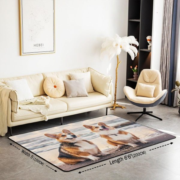 Watercolor Dragon Living Room Rugs 3x5 Chinese Style Area Rug for Kids Teen Retro Tradition Theme Carpet Runner Non Slip Dragon Pattern Decorative Accent Rug Bedroom Decor - Image 120