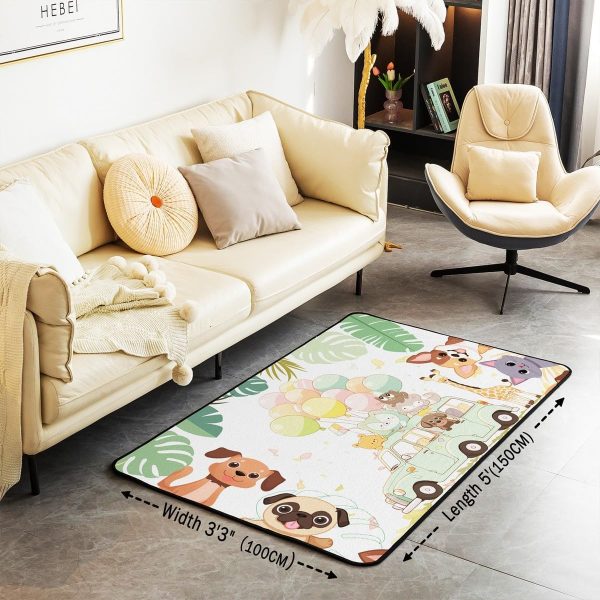 Watercolor Dragon Living Room Rugs 3x5 Chinese Style Area Rug for Kids Teen Retro Tradition Theme Carpet Runner Non Slip Dragon Pattern Decorative Accent Rug Bedroom Decor - Image 125