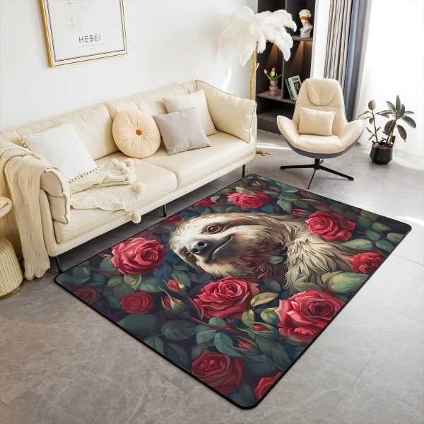 Watercolor Dragon Living Room Rugs 3x5 Chinese Style Area Rug for Kids Teen Retro Tradition Theme Carpet Runner Non Slip Dragon Pattern Decorative Accent Rug Bedroom Decor - Image 127