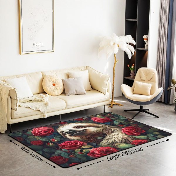 Watercolor Dragon Living Room Rugs 3x5 Chinese Style Area Rug for Kids Teen Retro Tradition Theme Carpet Runner Non Slip Dragon Pattern Decorative Accent Rug Bedroom Decor - Image 128
