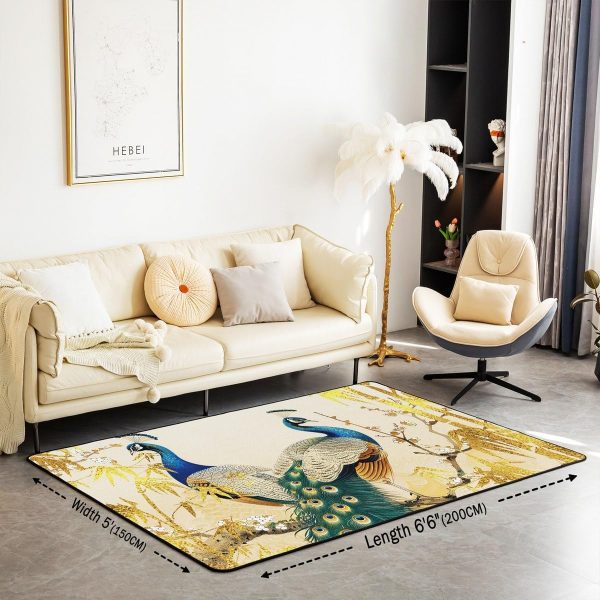 Watercolor Dragon Living Room Rugs 3x5 Chinese Style Area Rug for Kids Teen Retro Tradition Theme Carpet Runner Non Slip Dragon Pattern Decorative Accent Rug Bedroom Decor - Image 136