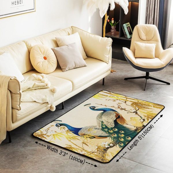 Watercolor Dragon Living Room Rugs 3x5 Chinese Style Area Rug for Kids Teen Retro Tradition Theme Carpet Runner Non Slip Dragon Pattern Decorative Accent Rug Bedroom Decor - Image 137