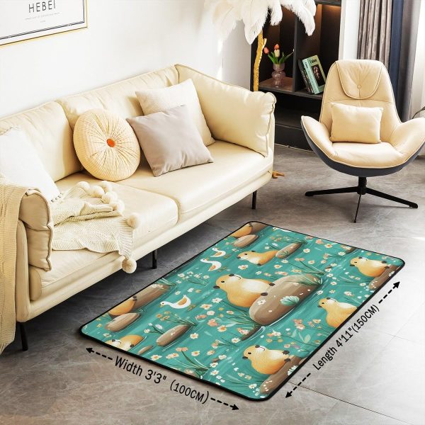 Rustic Camper Area Rug 3'x5',Camping Trailer Pine Natural Non Slip Rug for Kids Teen Boys Women Men,Country Brown Checkered Plaid Indoor Floor Mat for Dining Room Backyard Decor - Image 30