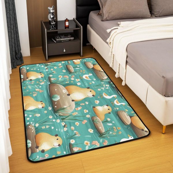 Rustic Camper Area Rug 3'x5',Camping Trailer Pine Natural Non Slip Rug for Kids Teen Boys Women Men,Country Brown Checkered Plaid Indoor Floor Mat for Dining Room Backyard Decor - Image 31
