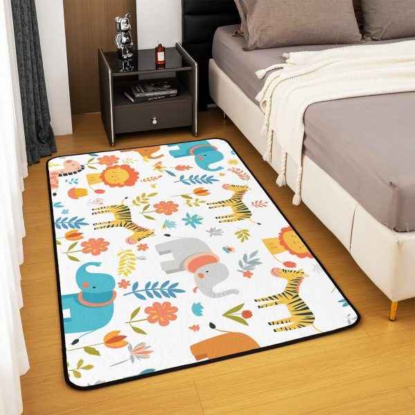 Rustic Camper Area Rug 3'x5',Camping Trailer Pine Natural Non Slip Rug for Kids Teen Boys Women Men,Country Brown Checkered Plaid Indoor Floor Mat for Dining Room Backyard Decor - Image 106