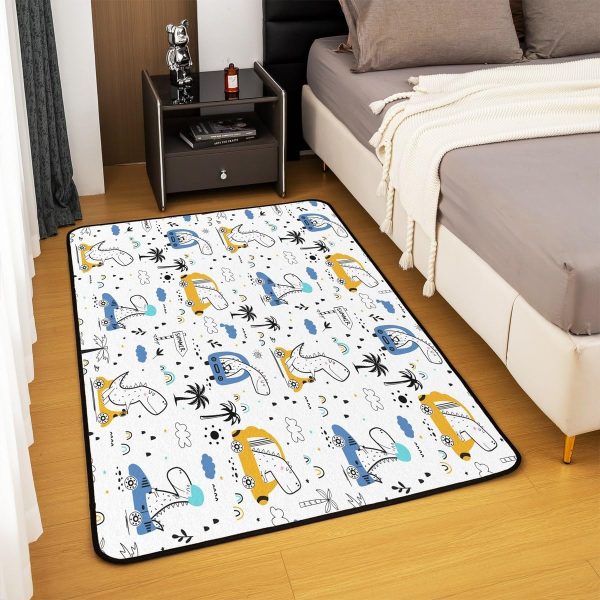 Rustic Camper Area Rug 3'x5',Camping Trailer Pine Natural Non Slip Rug for Kids Teen Boys Women Men,Country Brown Checkered Plaid Indoor Floor Mat for Dining Room Backyard Decor - Image 111