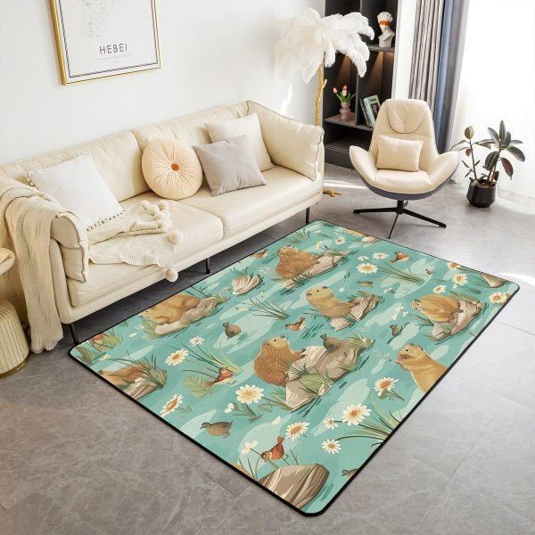 Rustic Camper Area Rug 3'x5',Camping Trailer Pine Natural Non Slip Rug for Kids Teen Boys Women Men,Country Brown Checkered Plaid Indoor Floor Mat for Dining Room Backyard Decor - Image 118